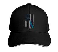 Gorra De Trabajo Cintas Verde Azulado Y Morado para La Concientización sobre La Prevención del Suicidio. Papá. Moda Gorras De Béisbol Ligereza Sombrero para Hombre Verano Aire Libre