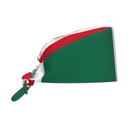 Gorra de trabajo de limpieza con diseño de bandera de México con correa ajustable, adecuada para chefs, trabajadores de gimnasio y otras aplicaciones de trabajo, color negro