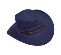 Gorra de vaquero ancha para hombre y mujer, gorra de béisbol a rayas de invierno para mujer, azul marino, M