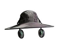 Gorra De Ventilador Impermeable Desmontable Recargable, De Enfriamiento Silencioso, 1 Pieza, Sombrero para El Sol De ala Ancha, Ventilador De Sombrero Manos Libres, Diseño Adaptable Al Clima,