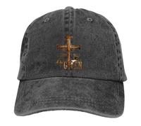Gorra de Verano con Visera Solar 1 Cruz 3 Clavos 4 Gorras de Hip Hop dadas Sombrero de Vaquero Jesús Gorras de Camionero con Pico