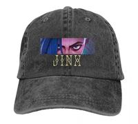 Gorra de Verano Visera Solar Jinx Ojo Gorras de Hip Hop Arcane League of Legends LOL Juego Sombrero de Vaquero Sombrero de Padre Camionero Picado