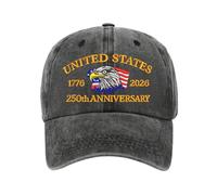 Gorra del 250º Aniversario de los Estados Unidos, Gorras Ajustables Retro para Hombres | Gorros del 250º Aniversario, para Fiesta Marina, Halloween, Playa, Exterior, Verano, Senderismo