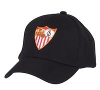 Gorra del Sevilla Fútbol Club Negra Adulto Ajustable Escudo Color Bordado Producto Oficial