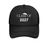 Gorra Deportiva, Clase de 2027 Graduación Escuela Secundaria Universidad Último año Gorra para Sol Adjustable, Cómoda Sombrero de Béisbol para Mujer Deportes Caza