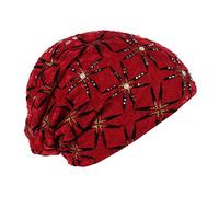 Gorra deportiva de moda para mujer, cómoda, multicolor, con perlas, rosso, Talla única