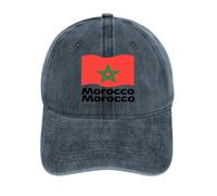 Gorra Deportiva Hombre Ligera Marruecos Bandera Nacional Transpirable con Banda para El Sudor Partido De Fútbol