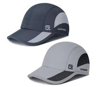 Gorra Deportiva Ligera para Running, Transpirable y Refrescante, Gorra No Estructurada, Gorras de Camionero para Padres UPF50+, Gimnasio, Tenis, Gorra de Campamento Gris Oscuro,Gris Claro Paquete de 2