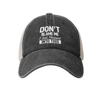 Gorra Deportiva, No me culpes, Acabo de meterme en Esto Gorras Hip Hop Moda, Adjustable Sombrero Sol para Pesca Mujer Caza