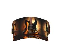 Gorra deportiva para adultos con diseño de guitarra instrumental, visera de algodón, gorra vacía de béisbol, para hombres y mujeres, color negro