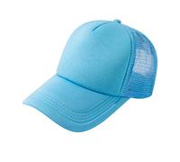 Gorra deportiva para hombre y mujer, diseño degradado, transpirable, color liso, azul celeste, Talla única