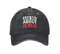 Gorra Deportiva,Pregúntame sobre Jesús Cristianismo Religioso Sombrero Sol Transpirable,Moda Gorra de béisbol para Running Mujer Verano