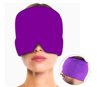 Gorra dinámica de terapia de frío con ajuste ergonómico para aliviar la presión del cuero cabelludo eficazmente (una sola capa morado)