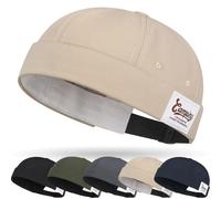 Gorra Docker Hombre Hat Mujer Sombrero para Hombre Talla única Gorros Original para Hombre Verano sin Brillo Gorro de Marinero sin Paraguas Enrollado Sombrero Unisex