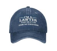 Gorra El Sol Soy-Abogado-Nunca-Me-Equivoco-Abogado-Gracioso- Gorra Running Casuales Sombrero Verano Deportiva para Golf Exteriores Mujer