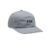 Gorra Fox Racing Strapback Curve Peak para hombre ~ Wordmark gris