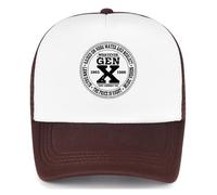 Gorra Gen X, gorra Gen X, divertida gorra de béisbol de tres estilos, Marrón-HM-1, 53