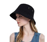 Gorra genérica azul sombrero de sol para mujer de ala ancha sombrero de playa sombrero de cubo ajustable sombreros de verano gorra taxi conductor, Le Noir, Talla única
