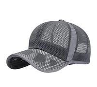 Gorra genérica de béisbol para hombre, gorra transpirable, sombrero de visiera, cómodo, anti rayos UV, color sólido, sombrero ligero, informal, al aire libre, tendencia, Dark Gray, Talla única