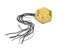 Gorra hexagonal con detalles trenzados y lentejuelas florales, sombrero uigur para teatro y festivales, sombrero hexagonal con trenza, disfraz de cosplay