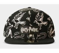 Gorra Hombre Visera Harry Potter Gráfica Serigrafiada Difuzed Negro Beretón