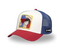 Gorra Hombre y Mujer de One Piece, Gorra Trucker, Ajustable con el Snapback, Rojo/Crudo/Azul oscuro, Talla única