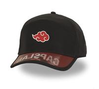 Gorra Hombre y Mujer, Gorra 6 Panels Naruto Shippuden, Ajustable por Clip, Negro , Talla única