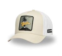 Gorra Hombre y Mujer, Gorra de Béisbol Looney Tunes, Ajustable mediante el Snapback, beige y blanco, Talla única
