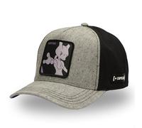 Gorra Hombre y Mujer, Gorra Trucker Pokémon, Ajustable mediante Snapback, Gris/negro, Talla única
