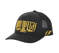 Gorra Hombre y Mujer, Gorra Trucker ROCK, Ajustable, negro/amarillo, Talla única