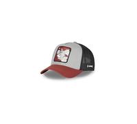 Gorra Hombre y Mujer Tom y Jerry, Gorra Trucker Ajustable y Auténtica, gris/rojo y negro, Talla única