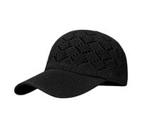 Gorra hueca transpirable pequeña a la moda versátil gorra de béisbol para mujer Tf2, Negro, Talla única