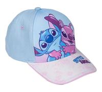 Gorra Infantil con Visera de Stitch - Color Rosa - Medida de 53 cm - Elaborada con 65% Algodón y 35% Poliéster - Estampado de Stitch y Angel - Producto Original Diseñado en España