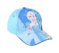Gorra Infantil de Frozen - Color Azul - Apta de 2 a 8 Años - Combina Algodón y Poliéster - Gorra para Niños de Anna, Elsa y Olaf con Velcro Trasero Ajustable - Producto Original Diseñado en España