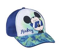 Gorra Infantil de Mickey Mouse - Color Azul - Apta de 2 a 8 Años - Combina Algodón y Poliéster - Gorra para Niños con Velcro Trasero Ajustable - Producto Original Diseñado en España