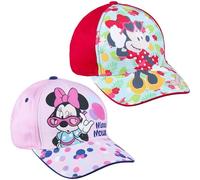 Gorra Infantil de Minnie Mouse - Color Rojo - Apta de 2 a 8 Años - Combina Algodón y Poliéster - Gorra para Niños con Velcro Trasero Ajustable - Producto Original Diseñado en España
