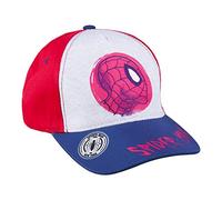 Gorra Infantil de Spiderman - Color Rojo - Apta de 2 a 8 Años - Combina Algodón y Poliéster - Gorra para Niños con Velcro Trasero Ajustable - Producto Original Diseñado en España