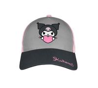 Gorra infantil Kuromi de Hello Kitty, ajustable, color rosa/gris
