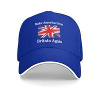 Gorra informal de camionero "Make America Great Britain Again" color azul.