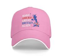 Gorra informal de camionero "Make America Great Britain Again" color rosa.