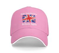 Gorra informal de camionero "Make America Great Britain Again" color rosa.