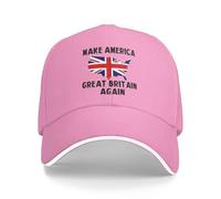 Gorra informal de camionero "Make America Great Britain Again" color rosa.