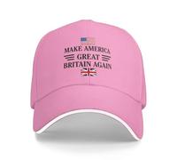 Gorra informal de camionero "Make America Great Britain Again" color rosa.