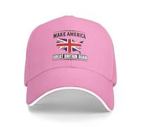 Gorra informal de camionero "Make America Great Britain Again" color rosa.