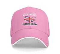 Gorra informal de camionero "Make America Great Britain Again" color rosa.
