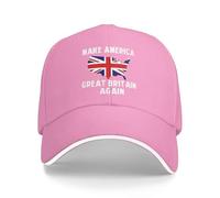 Gorra informal de camionero "Make America Great Britain Again" color rosa.