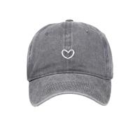 Gorra Mujer Verano Vintage Ajustable Algodón Lavado Unisex con Bordado de Corazón Gorra de Béisbol para Deporte, Viaje y Casual Hombre UV Proteccion Solar Gorras