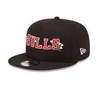New Era Chicago Bulls NBA Flower Wordmark Black 9Fifty Snapback Cap - S-M (6 3/8-7 1/4)
