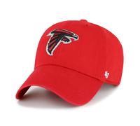 '47 NFL Atlanta Falcons Clean Up Gorra de béisbol unisex, cierre de correa ajustable, talla única, logotipo del equipo, color rojo, rojo, Talla única