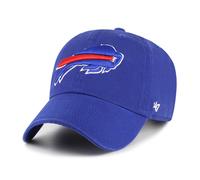 '47 NFL Buffalo Bills Clean Up Gorra de béisbol unisex, cierre de correa ajustable, talla única, logotipo del equipo, color azul real, azul real, Talla única